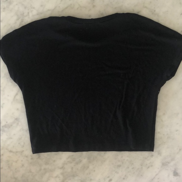 Zara TRF Black Cropped Tee - Picture 5 of 7